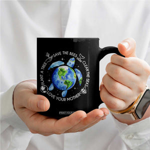 Earth Day Sea Turtle Coffee Mug Save Bees Plant Trees Clean Seas Environmentalist TS14 Print Your Wear