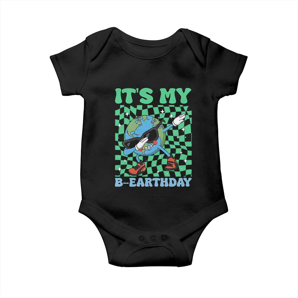 Funny Earth Day Baby Onesie Its My B-Earthday TS14 Black Print Your Wear