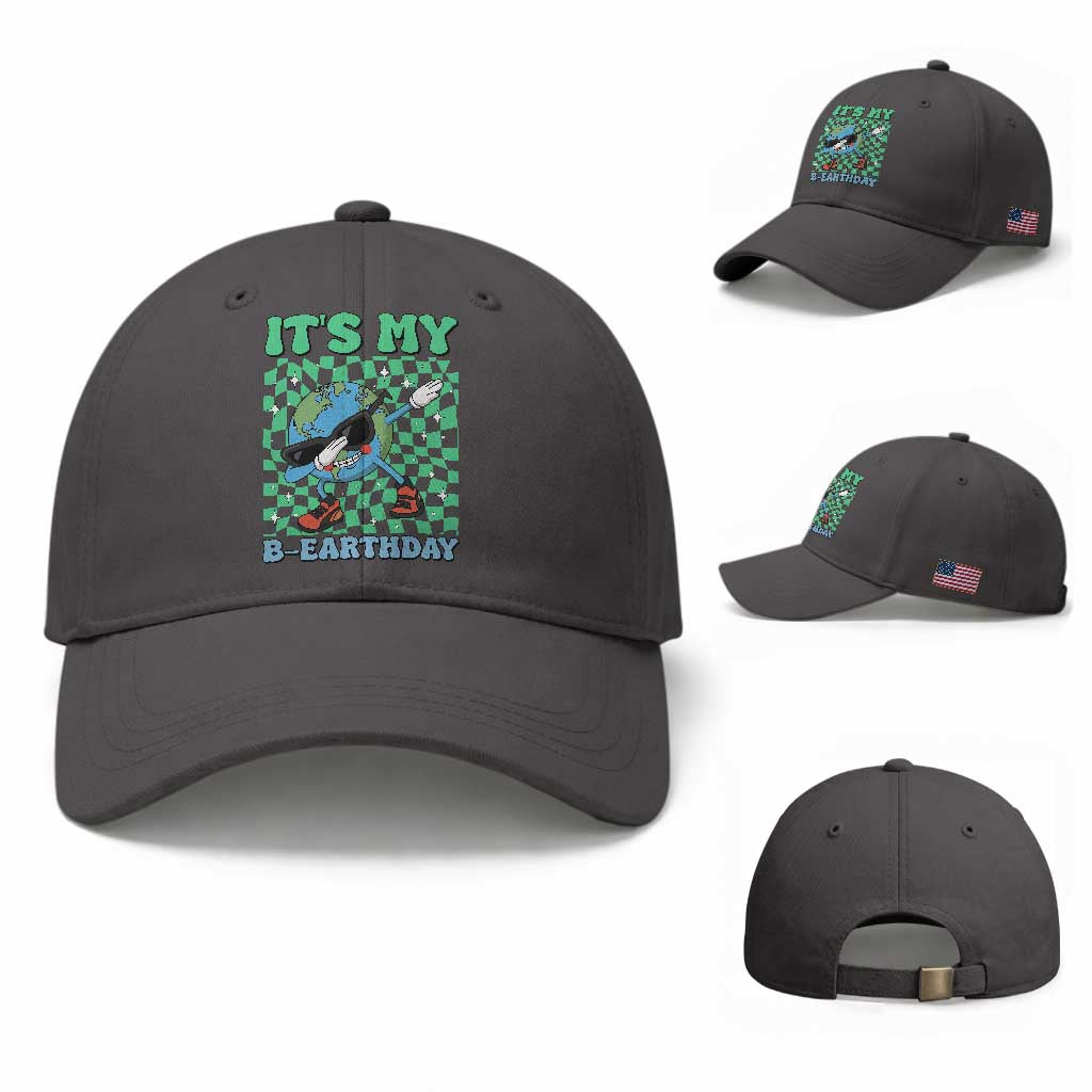 Funny Earth Day Baseball Cap Its My B-Earthday TS14 Baseball Cap Universal Fit Dark Gray Print Your Wear
