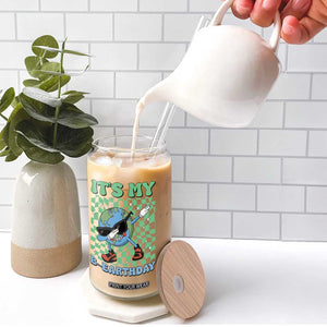Funny Earth Day Glass Can Its My B-Earthday TS14 Print Your Wear