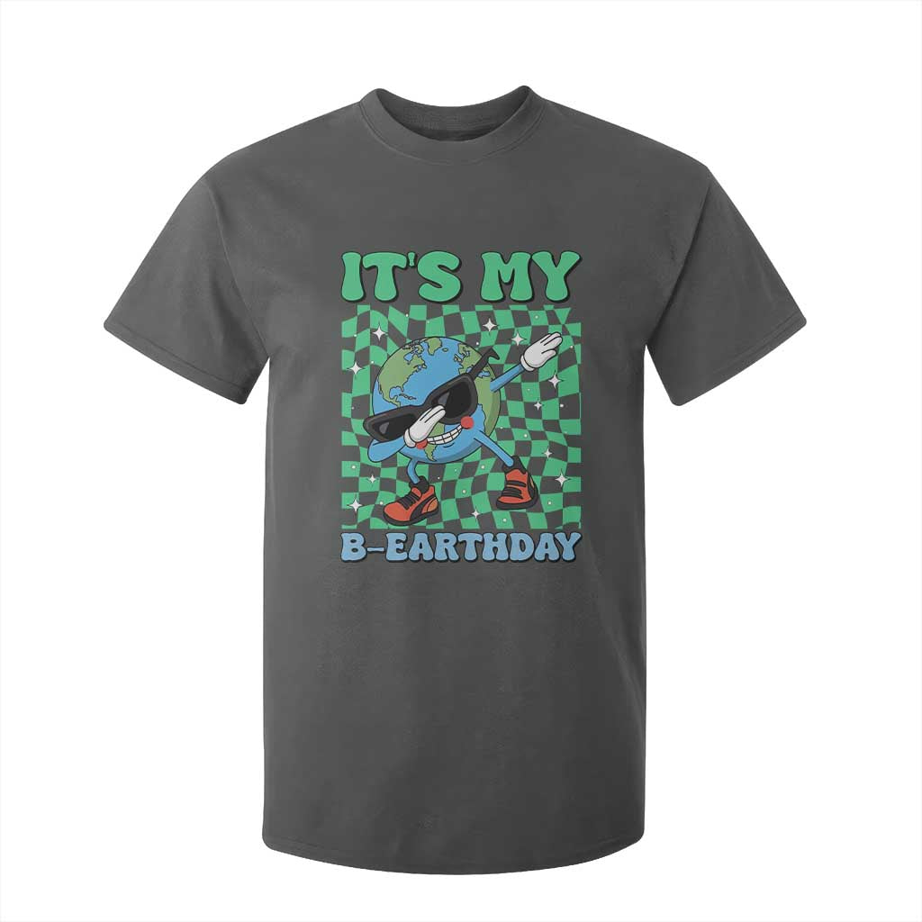 Funny Earth Day T Shirt For Kid Its My B-Earthday TS14 Dark Heather Print Your Wear