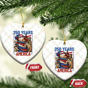 250 Years American Anniversary Ceramic Ornament Patriotic Book Reader 4th of July TS14 Print Your Wear