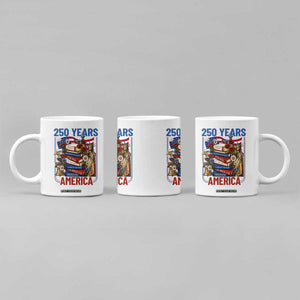 250 Years American Anniversary Coffee Mug Patriotic Book Reader 4th of July TS14 Print Your Wear