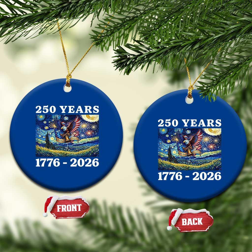 250th America Anniversary Ceramic Ornament Starry Night Patriotic Eagle Liberty Bell American Flag TS14 1pc Blue Print Your Wear