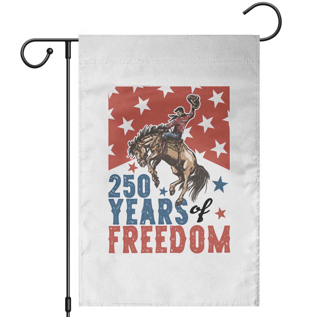 American Rodeo 250th Anniversary Garden Flag Western Cowboy Patriotic Fourth of July TS14 White Print Your Wear