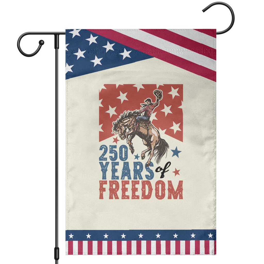 American Rodeo 250th Anniversary Patriotic Garden Flag Western Cowboy Patriotic Fourth of July TS14 Modern Beige Blue Print Your Wear