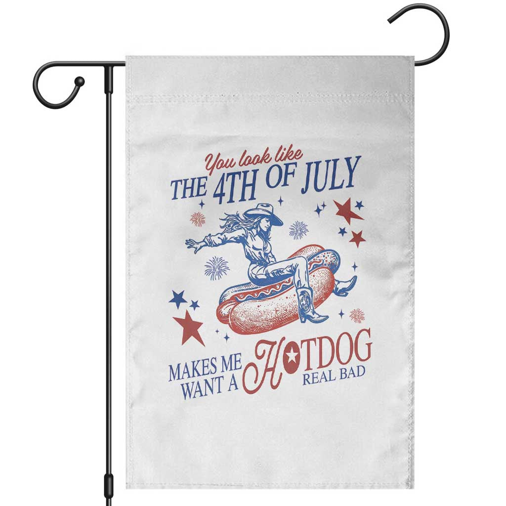 Western Cowgirl You Look Like the 4th of July Garden Flag Makes Me Want A Hot Dog Real Bad TS14 White Print Your Wear