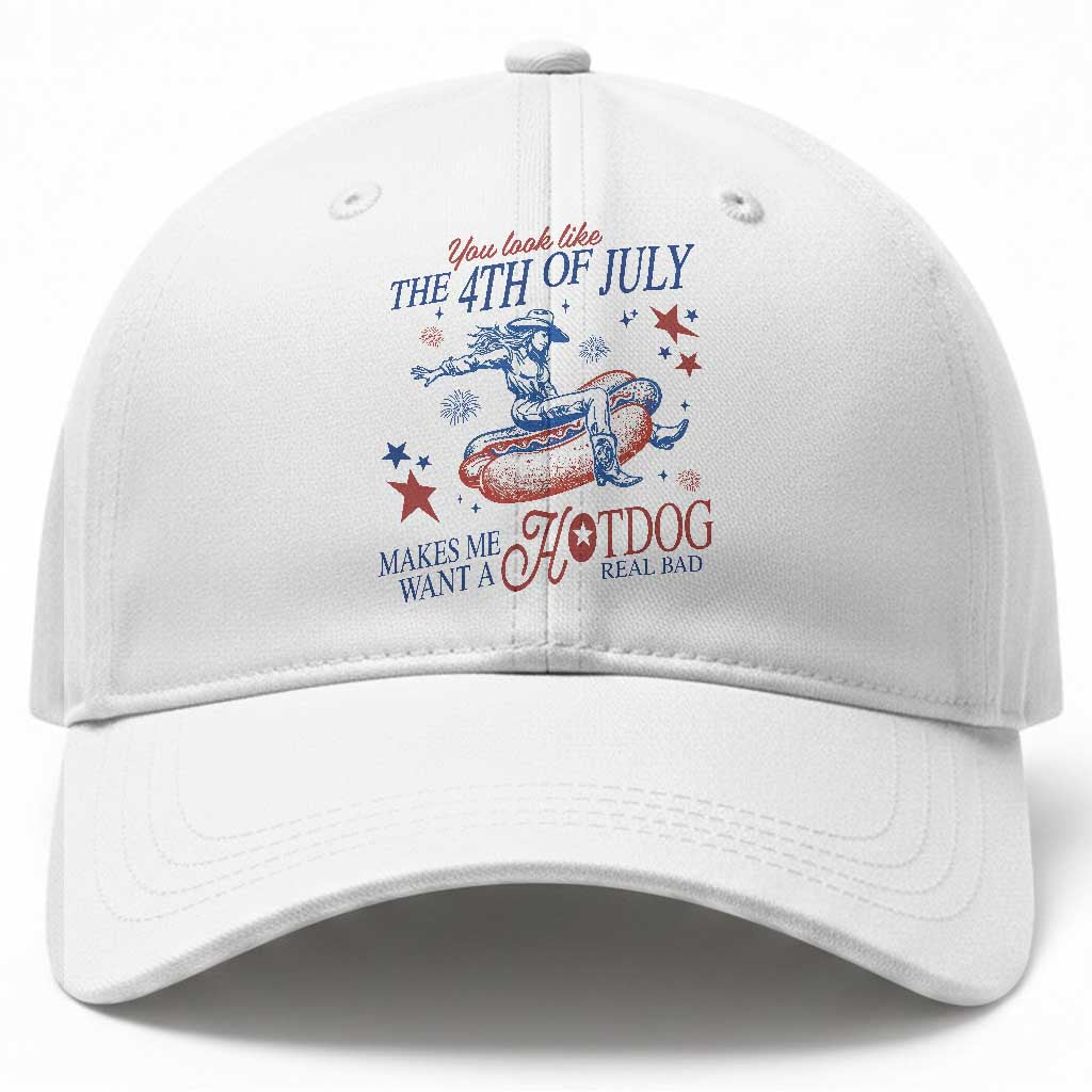 Western Cowgirl You Look Like the 4th of July Baseball Cap Makes Me Want A Hot Dog Real Bad TS14 Print Your Wear