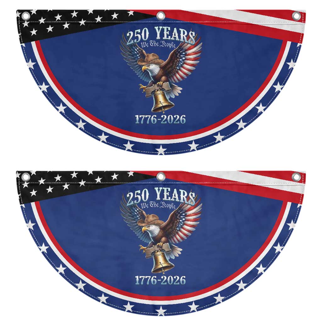 American Rodeo 250th Anniversary Patriotic Fan Flag Western Cowboy Eagle 4th of July TS14 2pcs pack Classic Navy Print Your Wear