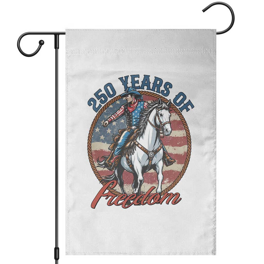 250th Anniversary USA Garden Flag American Flag Cowboy Rodeo 4th of July TS14 White Print Your Wear