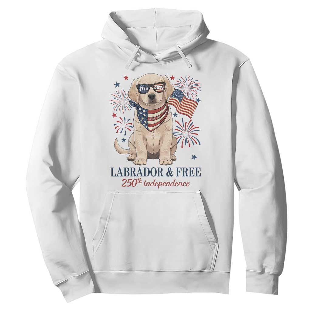 250th Anniversary USA Hoodie Labrador Retriever American Flag 4th of July TS14 White Print Your Wear