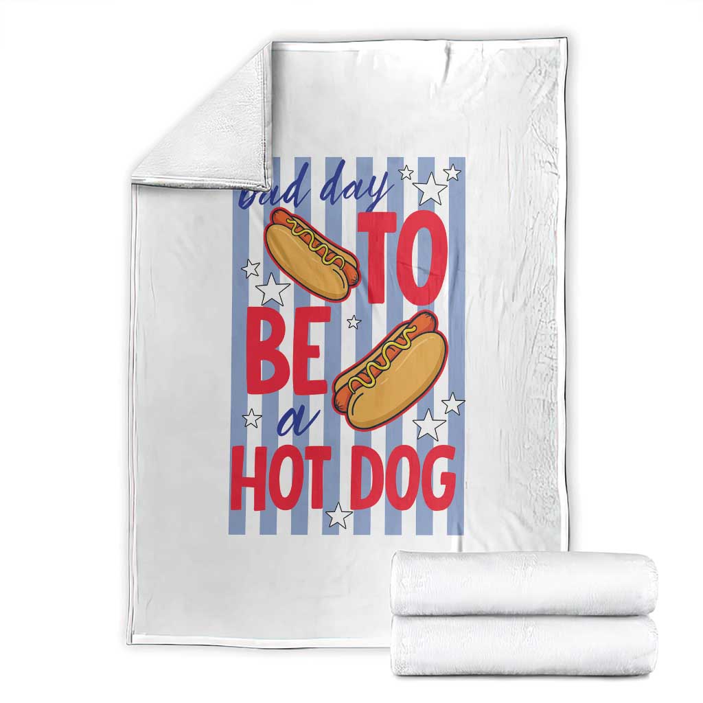 Bad Day To Be A Hot Dog Throw Blanket 4th of July Summer Beach TS14 White Print Your Wear