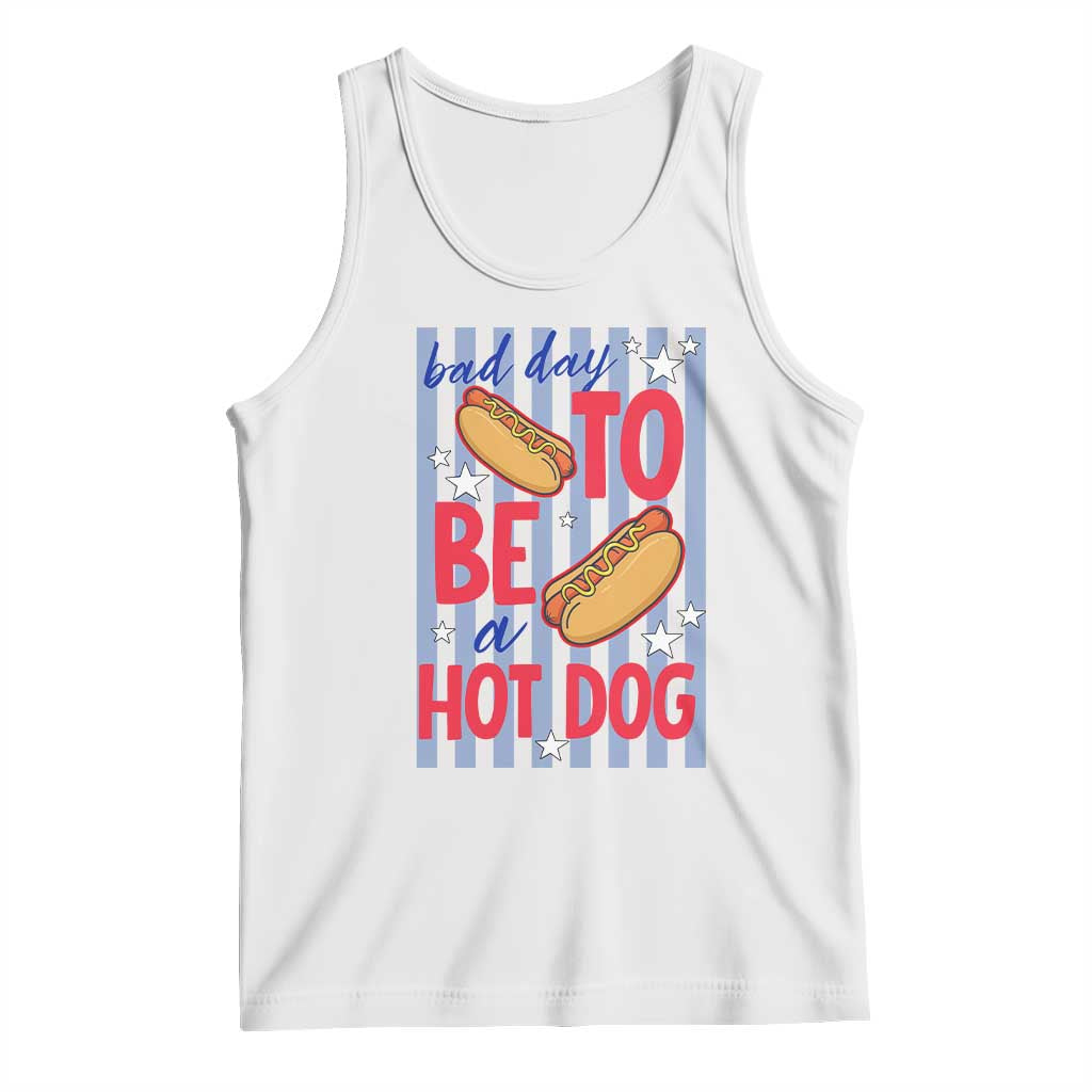 Bad Day To Be A Hot Dog Tank Top 4th of July Summer Beach TS14 White Print Your Wear