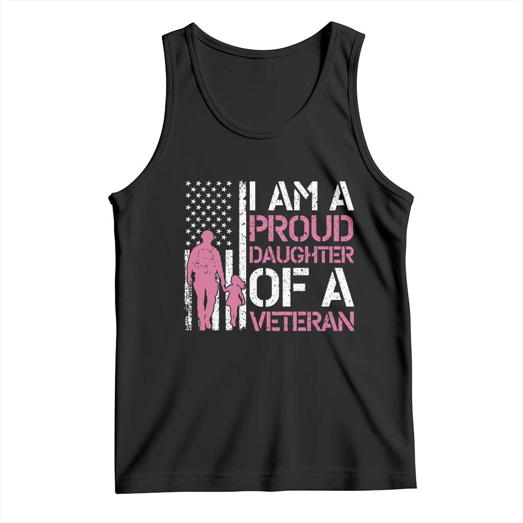 Proud Daughter Veteran Nothing Scares Tank Top Patriotic Military Family Support TS14 Black Print Your Wear