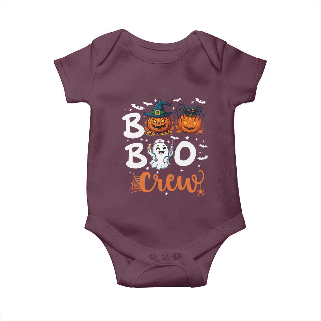 Boo Boo Crew Nurse Ghost Halloween Baby Onesie TS14 Maroon Print Your Wear