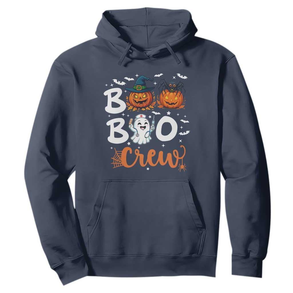 Boo Boo Crew Nurse Ghost Halloween Hoodie TS14 Navy Print Your Wear