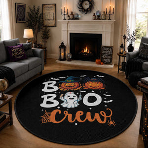 Boo Boo Crew Nurse Ghost Halloween Round Rug