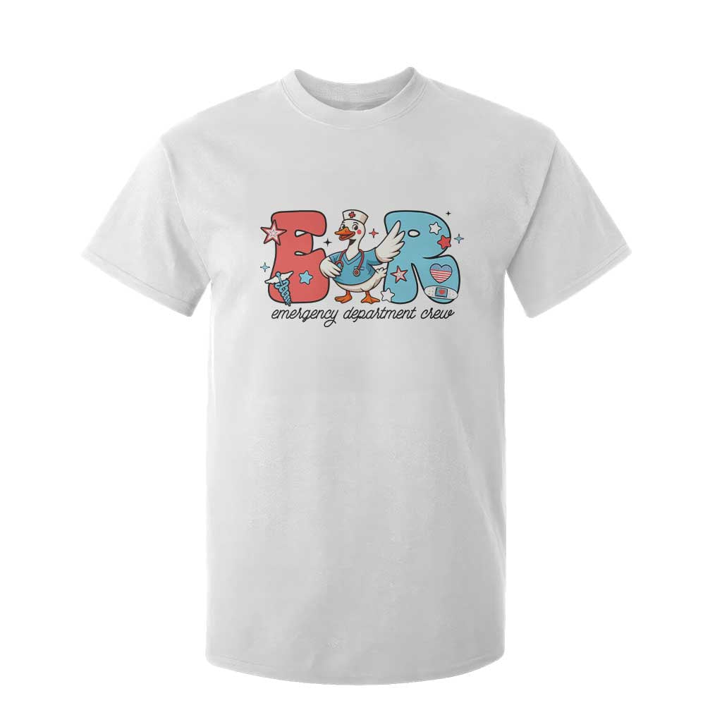 ER Nurse Silly Goose T Shirt For Kid Funny Emergency Department TS14 White Print Your Wear
