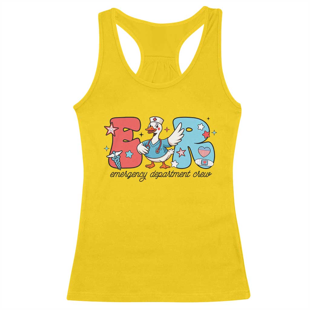 ER Nurse Silly Goose Racerback Tank Top Funny Emergency Department TS14 Daisy Print Your Wear