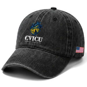 CVICU Nurse Cat Starry Night Washed Cotton Baseball Cap Cardiovascular Intensive Care Unit TS14 Print Your Wear