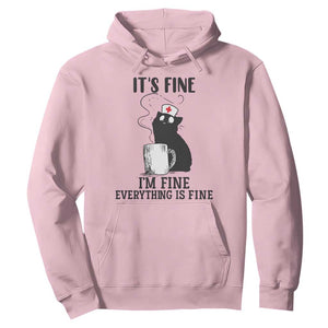 Funny Cat Nurse Hoodie It Is Fine I Am Fine Everything Is Fine TS14 Light Pink Print Your Wear