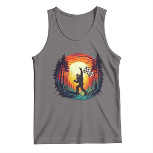 Bigfoot Racing Tank Top Sasquatch Checkered Flag TS14 Deep Heather Print Your Wear