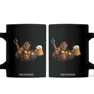 Funny Bigfoot BBQ Party Coffee Mug Sasquatch Drinking Beer Celebrate Championship TS14 Black Print Your Wear