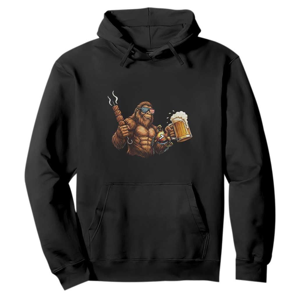 Funny Bigfoot BBQ Party Hoodie Sasquatch Drinking Beer Celebrate Championship TS14 Black Print Your Wear