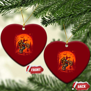 Bigfoot Dirt Bike Ceramic Ornament Sasquatch Halloween Creepy Biker TS14 Print Your Wear