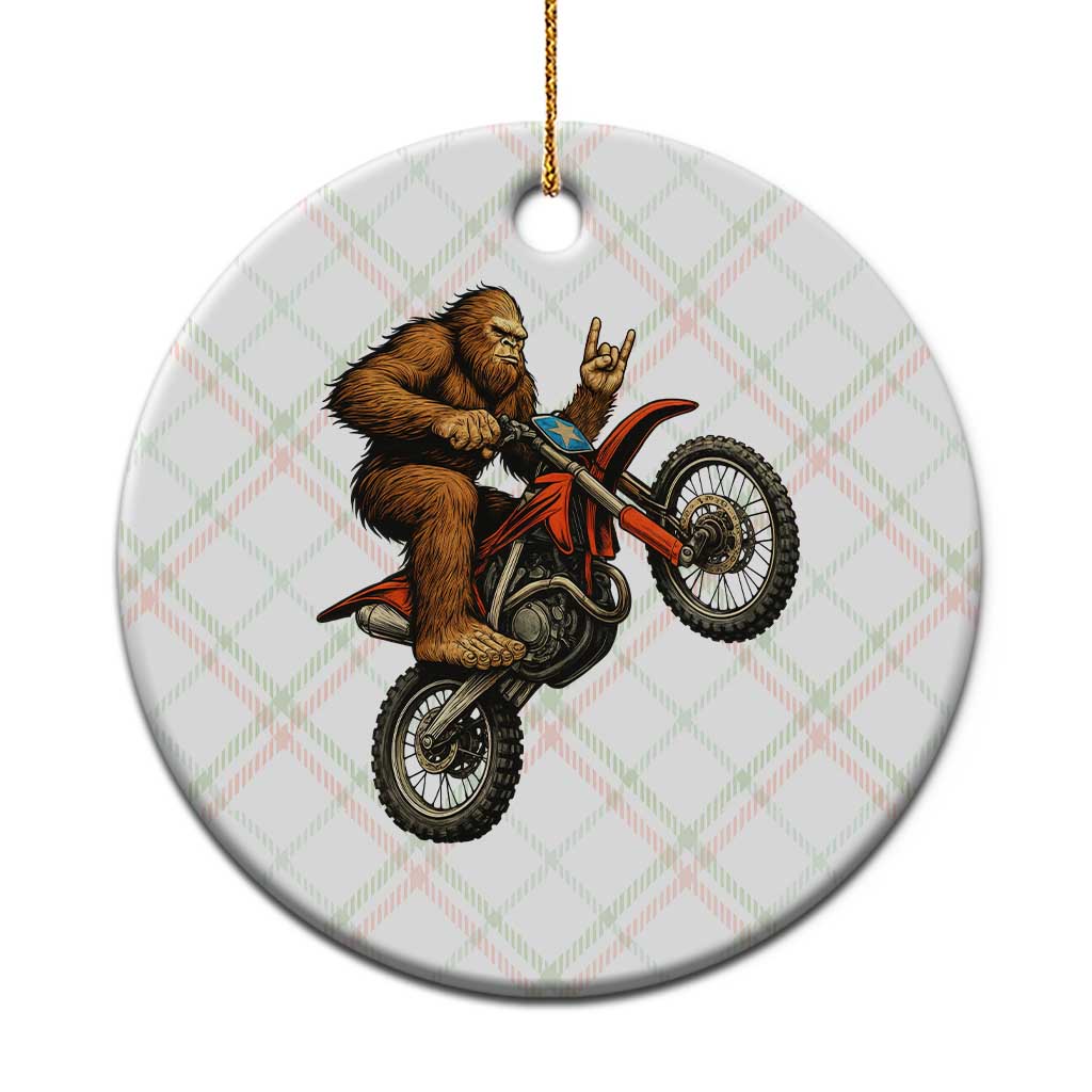Bigfoot Dirt Bike Ceramic Ornament Motocross Sasquatch Rock On Hand TS14 1pc Christmas Plaid Print Your Wear