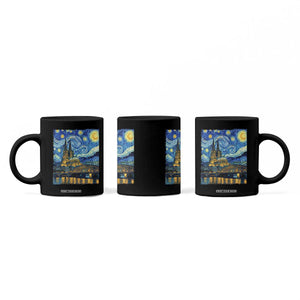 Cologne Cathedral Silhouette Köln German Starry Night Style Coffee Mug