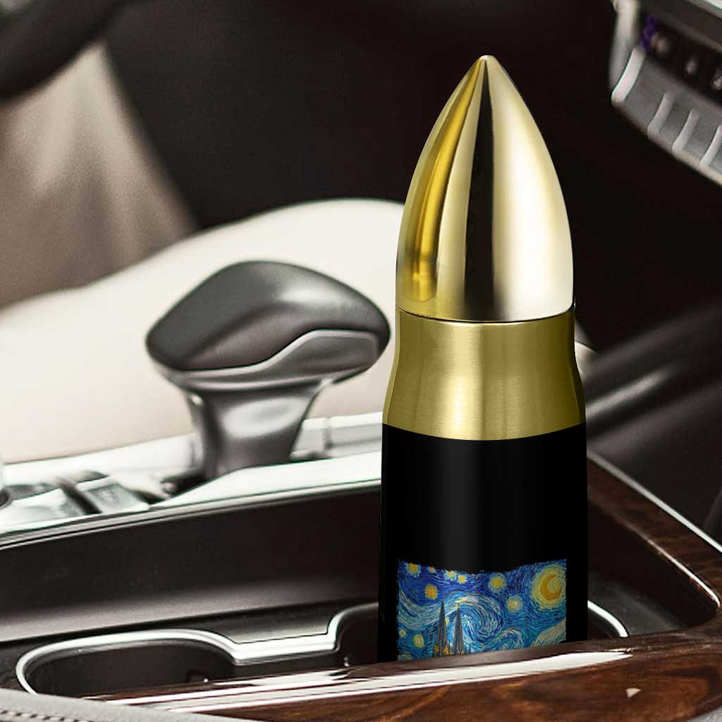 Cologne Cathedral Silhouette Köln German Starry Night Style Bullet Tumbler