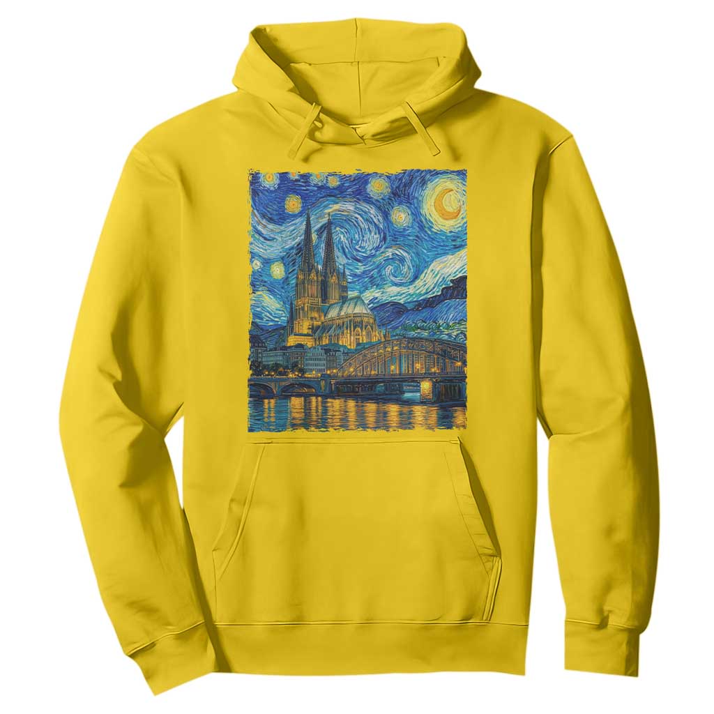 Cologne Cathedral Silhouette Köln German Starry Night Style Hoodie