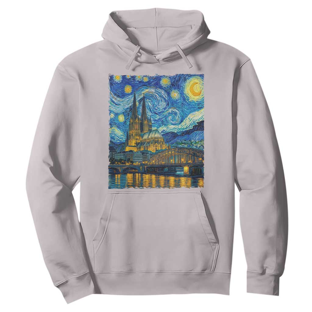 Cologne Cathedral Silhouette Köln German Starry Night Style Hoodie
