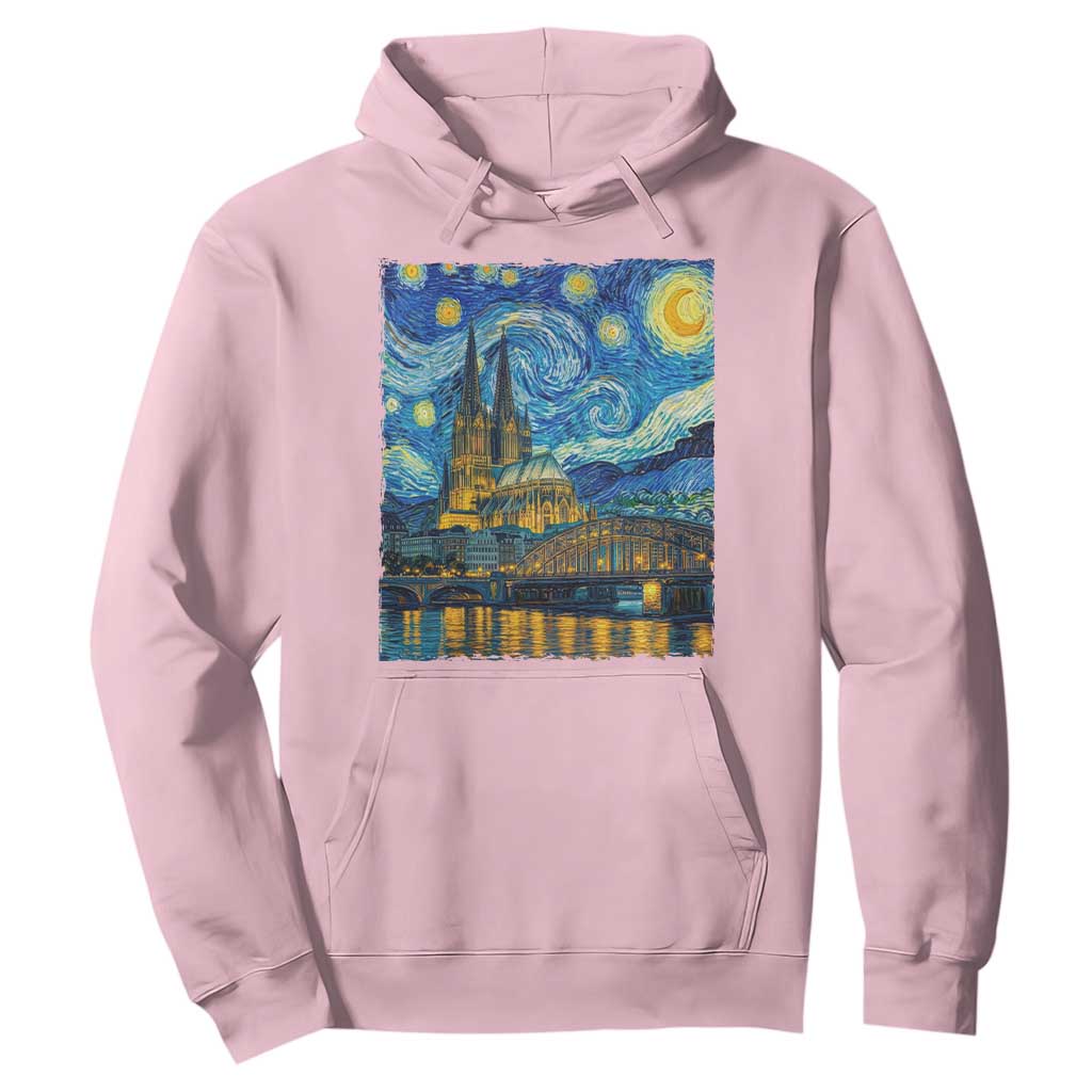 Cologne Cathedral Silhouette Köln German Starry Night Style Hoodie