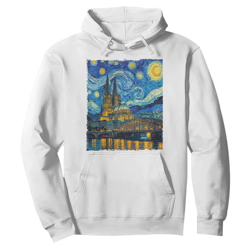 Cologne Cathedral Silhouette Köln German Starry Night Style Hoodie