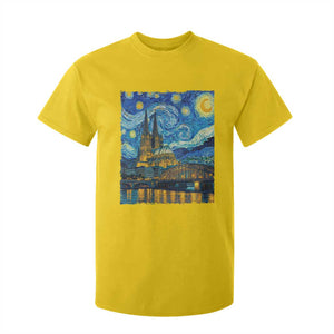 Cologne Cathedral Silhouette Köln German Starry Night Style T Shirt For Kid