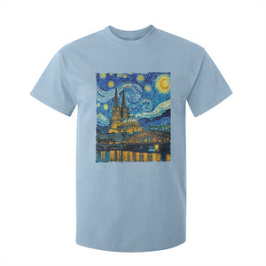 Cologne Cathedral Silhouette Köln German Starry Night Style T Shirt For Kid
