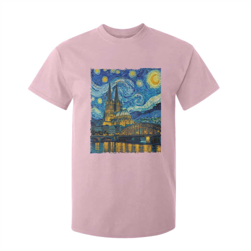Cologne Cathedral Silhouette Köln German Starry Night Style T Shirt For Kid