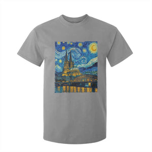 Cologne Cathedral Silhouette Köln German Starry Night Style T Shirt For Kid