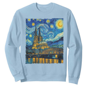 Cologne Cathedral Silhouette Köln German Starry Night Style Sweatshirt