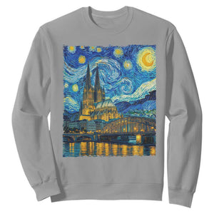 Cologne Cathedral Silhouette Köln German Starry Night Style Sweatshirt