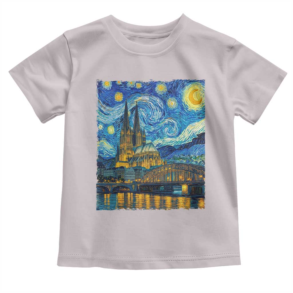 Cologne Cathedral Silhouette Köln German Starry Night Style Toddler T Shirt