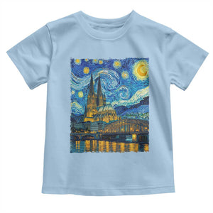 Cologne Cathedral Silhouette Köln German Starry Night Style Toddler T Shirt