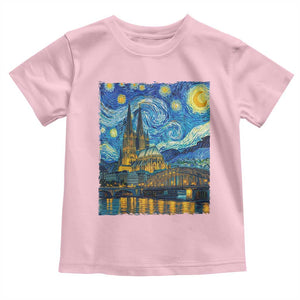 Cologne Cathedral Silhouette Köln German Starry Night Style Toddler T Shirt