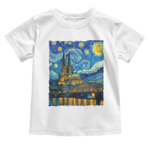 Cologne Cathedral Silhouette Köln German Starry Night Style Toddler T Shirt