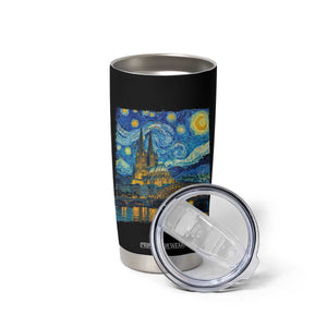 Cologne Cathedral Silhouette Köln German Starry Night Style Tumbler Cup