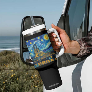 Cologne Cathedral Silhouette Köln German Starry Night Style Tumbler With Handle