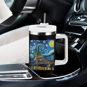 Cologne Cathedral Silhouette Köln German Starry Night Style Tumbler With Handle