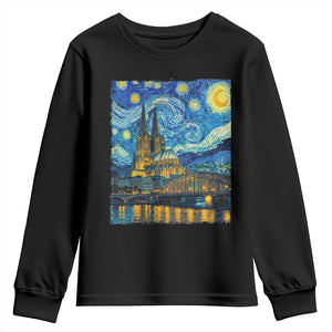 Cologne Cathedral Silhouette Köln German Starry Night Style Youth Sweatshirt